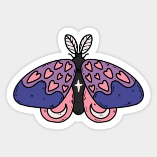 genderfluid moth Sticker